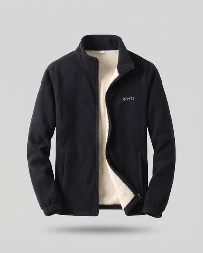 Men's fleece jacket with stand-up collar EVA-US