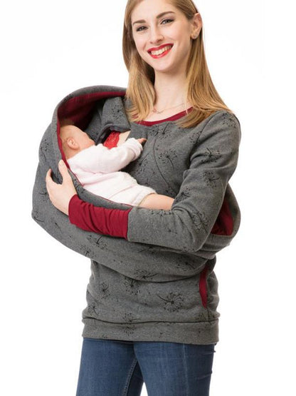 EVA-US | Maternity Chaps, Nurse Sweatshirts, Floral Print, Bags, Zipper, Nursing Clothing