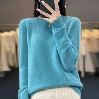 EVA-US | Cashmere Pullover Women's Stylish Crew Neck, Soft & Comfortable