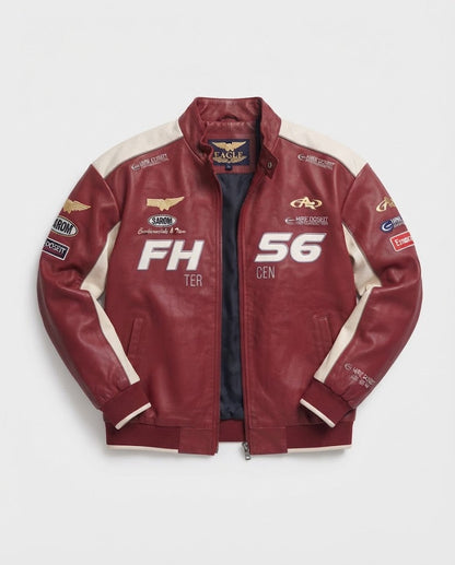 Men's Fashion Faux Leather Jacket with Practical Details EVA-US