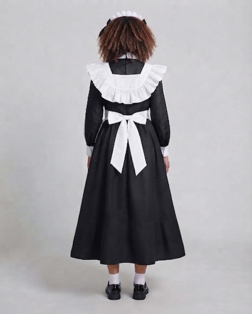 Women's costume dress with ruffle details and elegant accessories EVA-US
