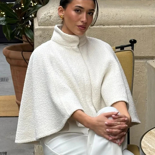 EVA-US | High Neck Cape Coat Elegant A Lines Swing Jacket