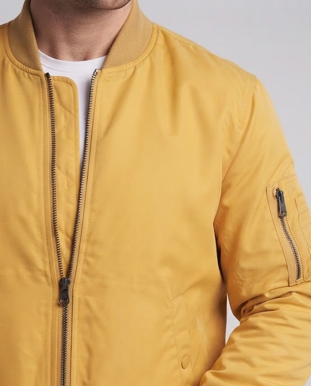 Men's padded thermo bomber jacket with arm pocket and elastic cuffs EVA-US