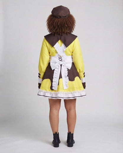 Ladies costume dress with animal motifs and various accessories EVA-US