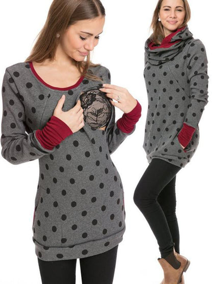 EVA-US | Maternity Chaps, Nurse Sweatshirts, Floral Print, Bags, Zipper, Nursing Clothing