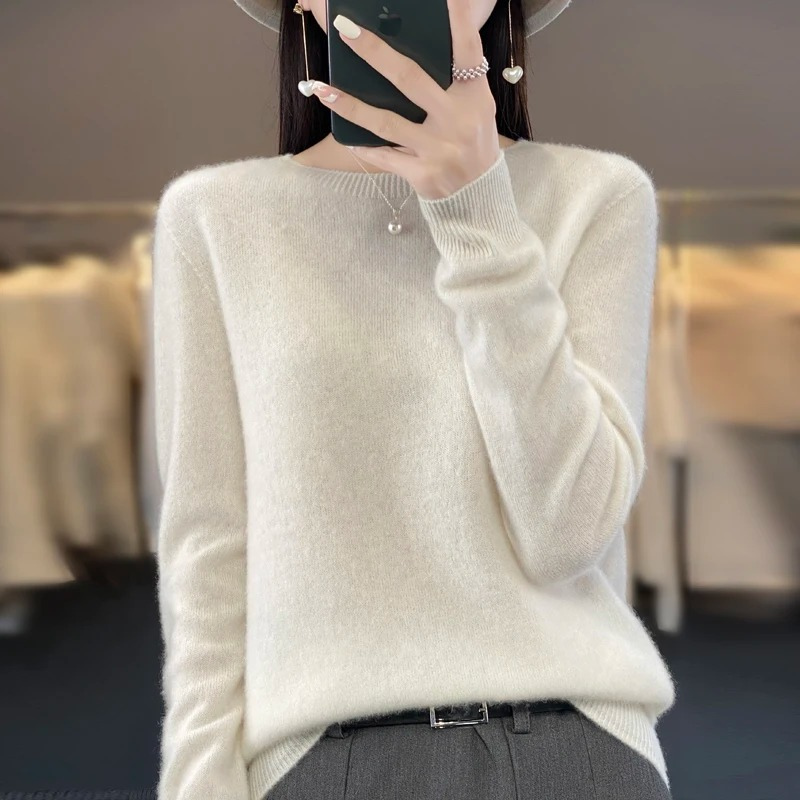 EVA-US | Cashmere Pullover Women's Stylish Crew Neck, Soft & Comfortable