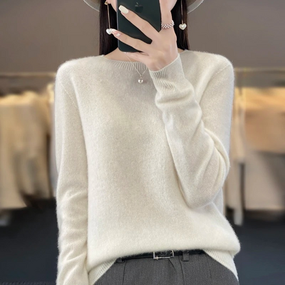 EVA-US | Cashmere Pullover Women's Stylish Crew Neck, Soft & Comfortable