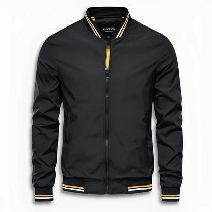Men's Casual Transition Jacket with Water-Repellent Surface & Stand Collar EVA-US