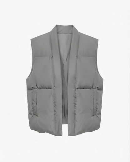 Women's nan packable lightweight quilted vest with ergonomic shoulder fit and concealed two-way zipper