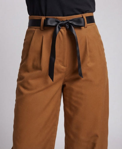 Women's Fashion Statement Jumpsuit with Wide Legs and Drawstring EVA-US