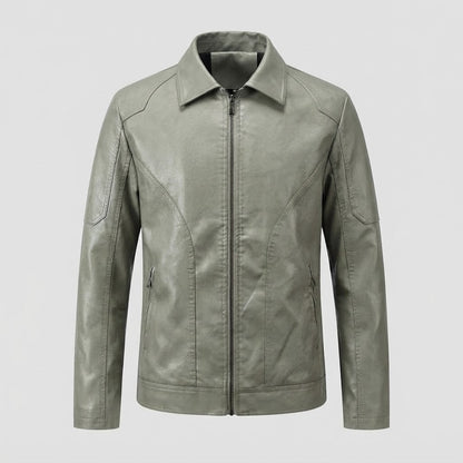 Men's modern faux leather jacket EVA-US