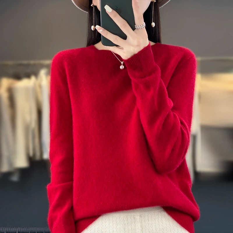 EVA-US | Cashmere Pullover Women's Stylish Crew Neck, Soft & Comfortable