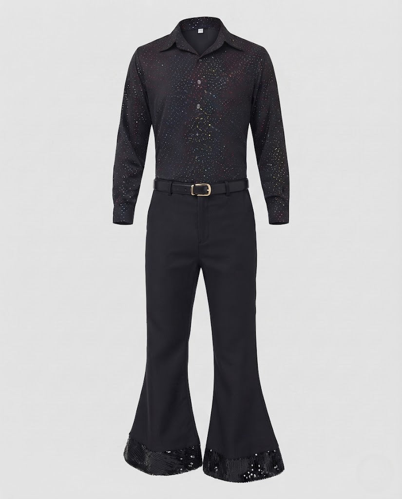 Men's disco costume with glitter details EVA-US