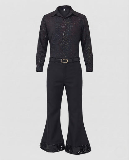 Men's disco costume with glitter details EVA-US