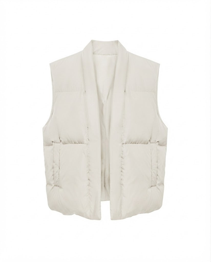 Women's nan packable lightweight quilted vest with ergonomic shoulder fit and concealed two-way zipper