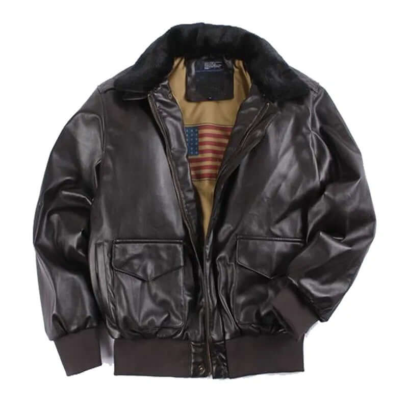 EVA-US | Men's Leather Jacket with Practical Pockets