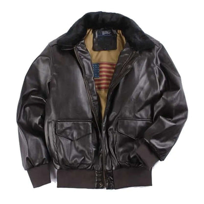 EVA-US | Men's Leather Jacket with Practical Pockets