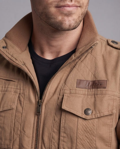 Men's winter jacket with fleece lining and multifunctional pockets EVA-US