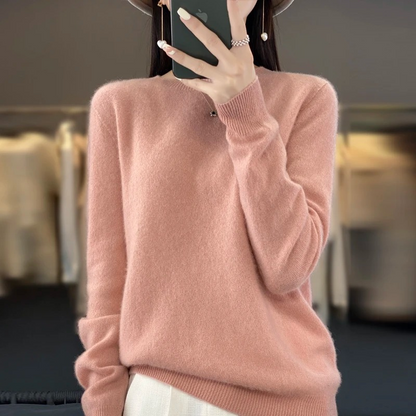EVA-US | Cashmere Pullover Women's Stylish Crew Neck, Soft & Comfortable