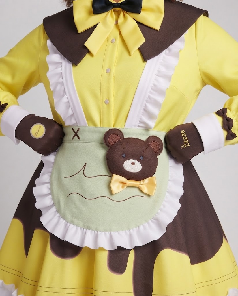 Ladies costume dress with animal motifs and various accessories EVA-US