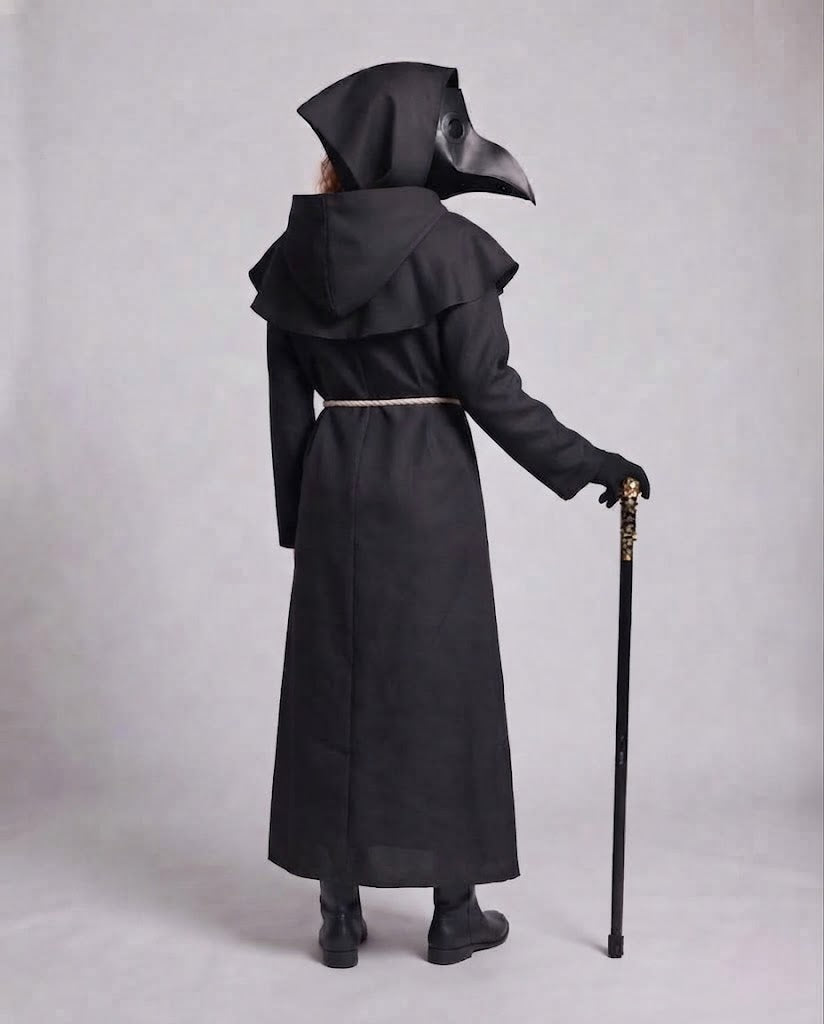 Women's monk costume with hood and ruffle elements EVA-US