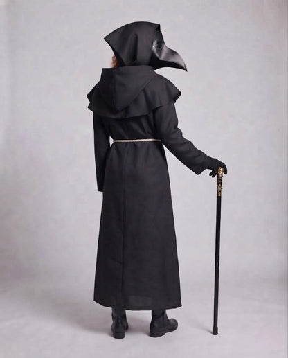 Women's monk costume with hood and ruffle elements EVA-US