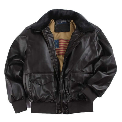 EVA-US | Men's Leather Jacket with Practical Pockets