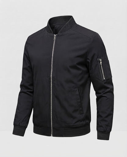 Men's Urban Bomber Jacket with Arm Pocket, windproof shell, and ribbed finishes EVA-US