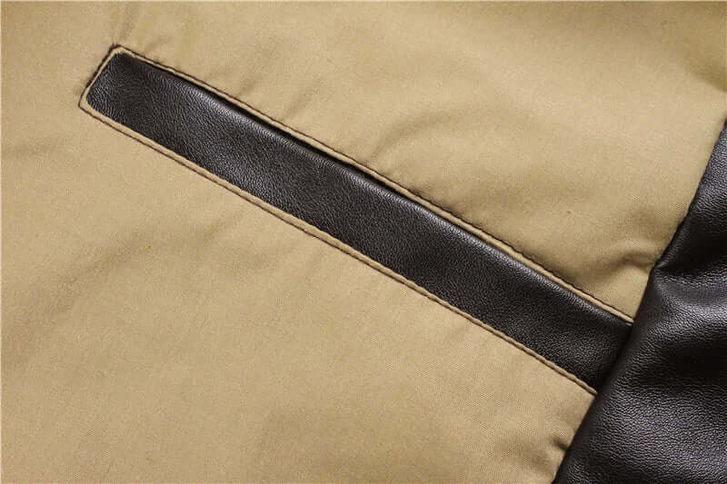 EVA-US | Men's Leather Jacket with Practical Pockets