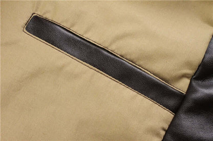 EVA-US | Men's Leather Jacket with Practical Pockets