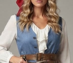 Women's Pirate Costume with Detail Embellishments EVA-US