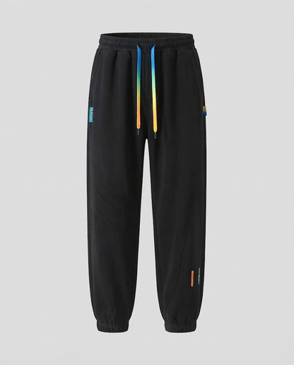 Men's loose-fitting sweat jogger pants with drawstring, elastic cuffs, and cargo side pockets EVA-US