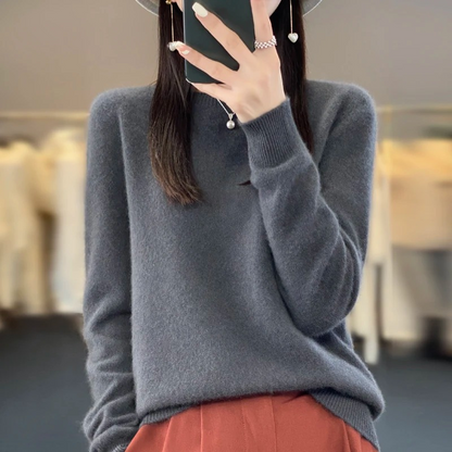 EVA-US | Cashmere Pullover Women's Stylish Crew Neck, Soft & Comfortable
