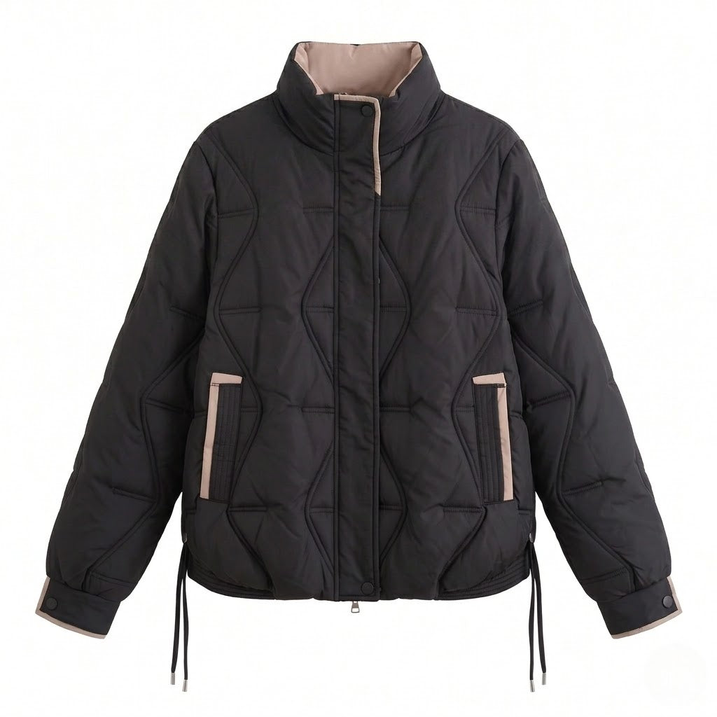 Women's nan shorter ultralight thermo boxy blouse with ergonomic shoulder fit and concealed snap placket
