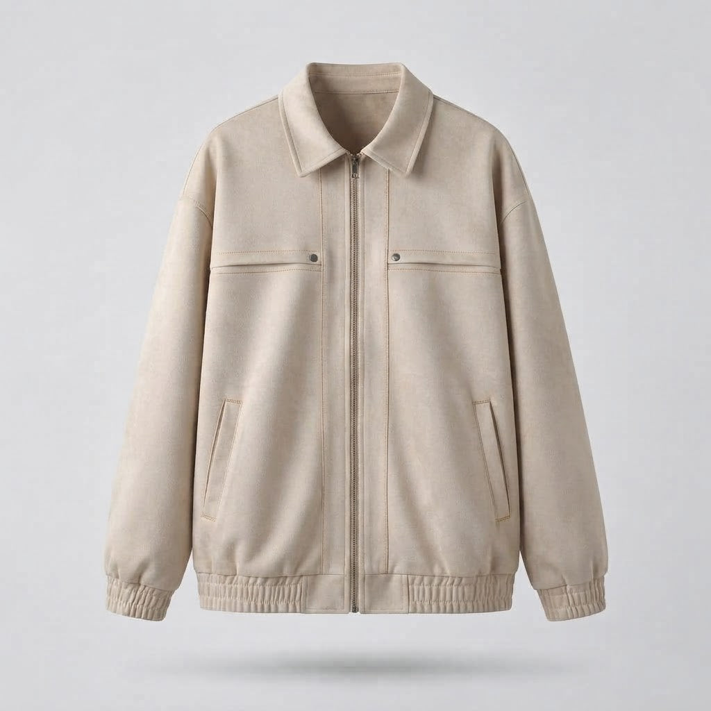 Men's Casual Faux Leather Jacket with Practical Pockets EVA-US
