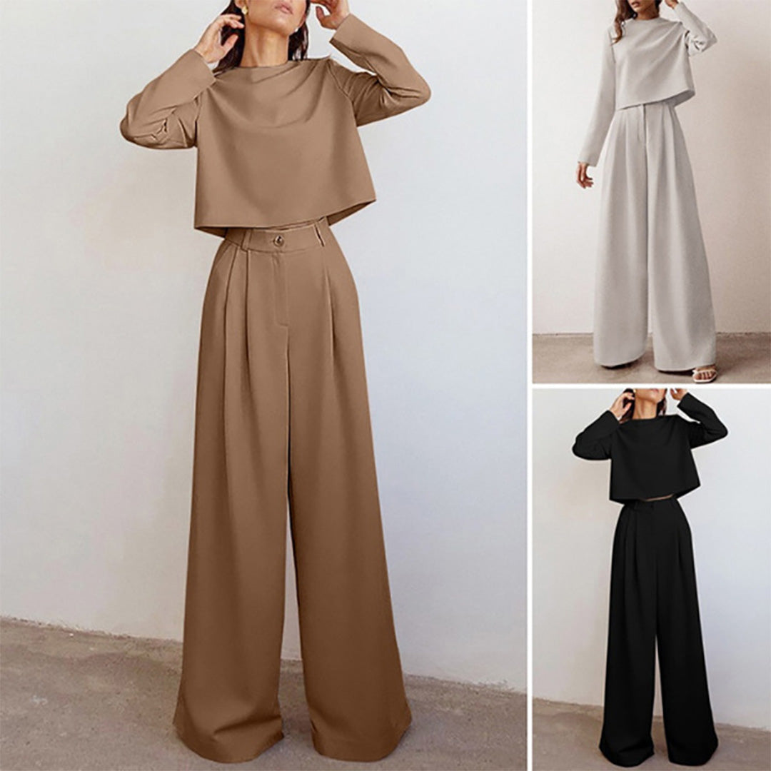 EVA-US | Long Sleeve and Wide Leg Pants for Women