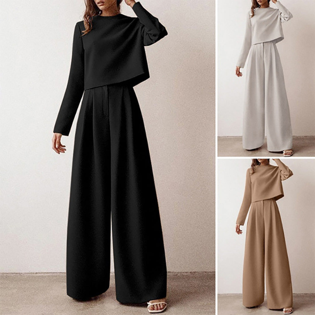 EVA-US | Long Sleeve and Wide Leg Pants for Women