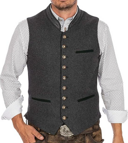 EVA-US | Men's Traditional Vest Vest Gray Classic Elegant