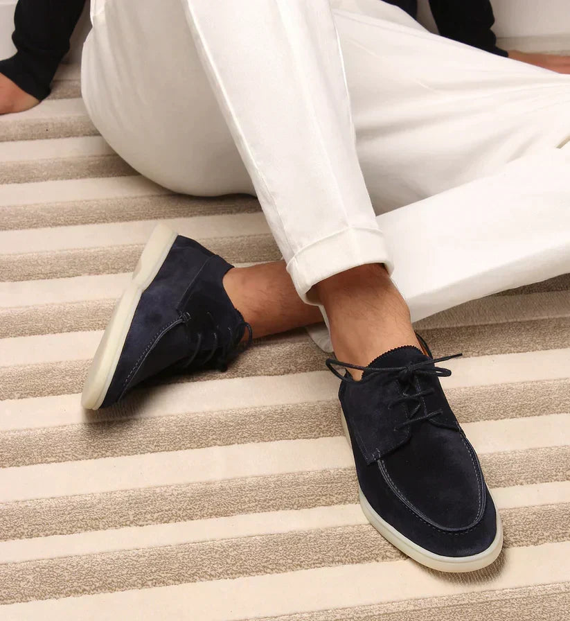 Luxurious leather lace-up loafers for men EVA-US
