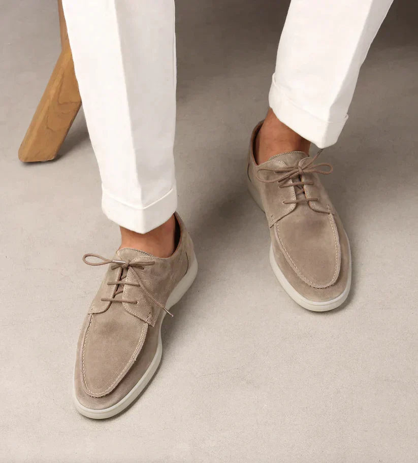 Luxurious leather lace-up loafers for men EVA-US