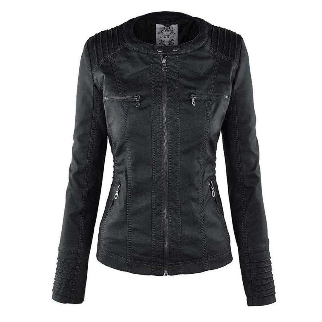 EVA-US | Women's Leather Jacket With Hood