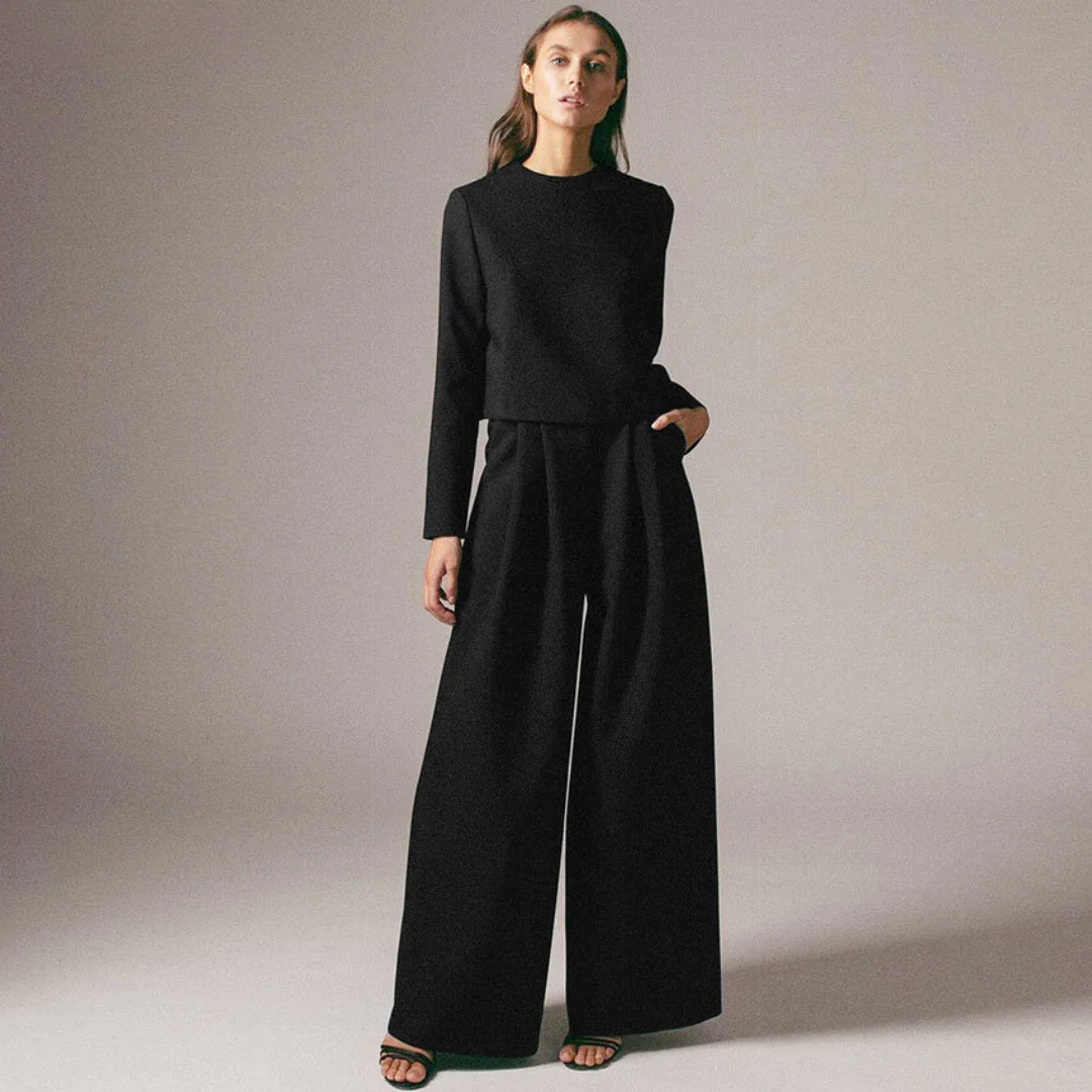 EVA-US | Long Sleeve and Wide Leg Pants for Women