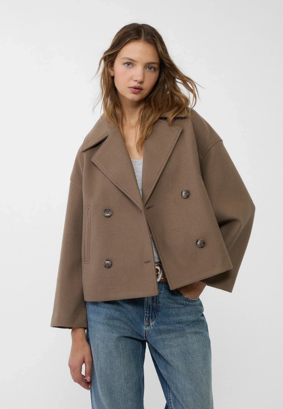 Women short double-breasted coat
