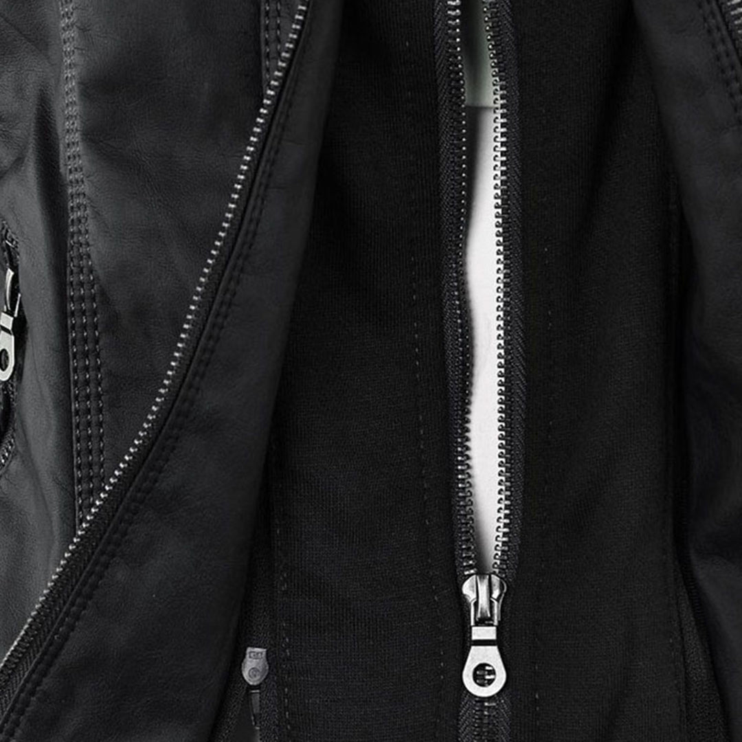 EVA-US | Women's Leather Jacket With Hood
