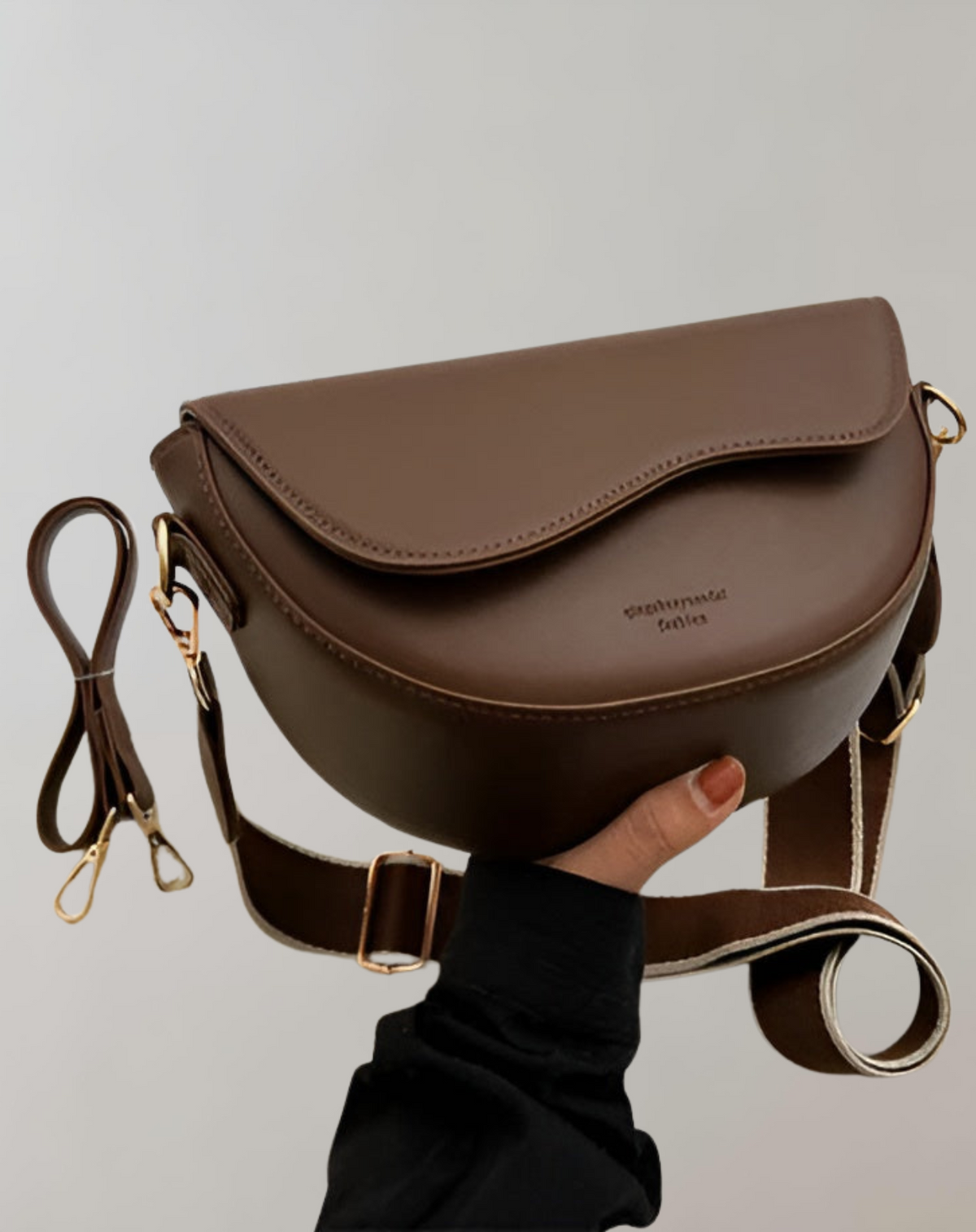 EVA-US - Vegan Leather Shoulder Bag for Women Adjustable Shoulder Strap