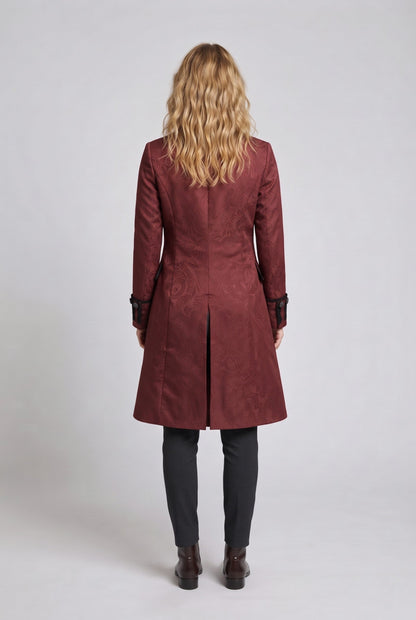 Ladies elegant tailcoat with elaborate jacquard pattern EVA-US