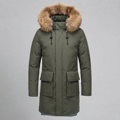 Men's Fashion Winter Jacket with Faux Fur Collar EVA-US