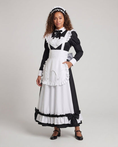 Women Elegant Costume Dress with Lace and Ruffle Details EVA-US