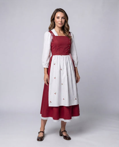 Women’s traditional dirndl dress with detail-oriented linen top EVA-US