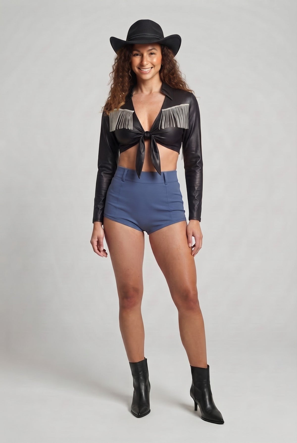 Women's Cowboy Costume with Fringes EVA-US